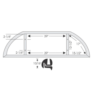 10-031W - 1950-1951 Buick Cadillac Oldsmobile Rear Window Seal Weatherstrip
