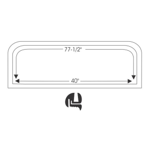 10-059W - 1950-1951 Buick Oldsmobile Rear Windshield Seal Gasket