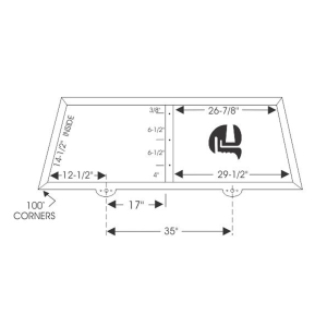 10-053W - 1950 Buick Windshield Seal Gasket