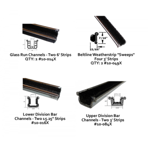 10-022X - GM Window Run Channel and Beltline Weatherstrip Kit