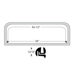 10-034W - 1953 Buick Cadillac Rear Window Seal Gasket