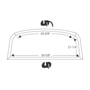 10-048W - 1961-1962 Buick Cadillac Oldsmobile Rear Window Seal Gasket Weatherstrip