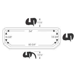 10-050W - 1962-1964 Buick Cadillac Oldsmobile Rear Window Seal Weatherstrip Gasket