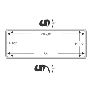 10-051W - 1963-1964 Buick Cadillac Oldsmobile Rear Window Seal Gasket Weatherstrip