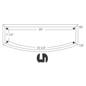 10-067W - 1954-1956 Buick Oldsmobile Rear Window Seal Weatherstrip Gasket