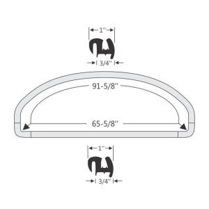 10-070W - 1958 Buick and Oldsmobile Rear Window Seal Weatherstrip Gasket
