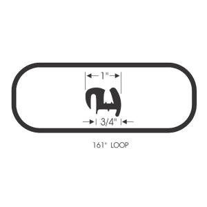 10-072W - 1958 Buick Rear Window Seal Gasket Weatherstrip