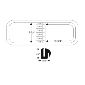 10-339W - 1941-1948 Chevrolet Windshield Seal Gasket Weatherstrip