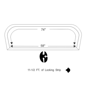 10-086W - 1949 Buick Oldsmobile Rear Window Seal Gasket Weatherstrip
