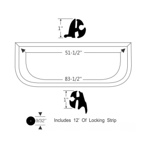 10-105W - 1967-1969 Plymouth Barracuda Rear Window Seal Gasket Weatherstrip