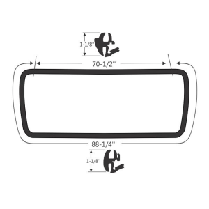10-138W - 1955-1956 Dodge Plymouth Windshield Seal Gasket Weatherstrip
