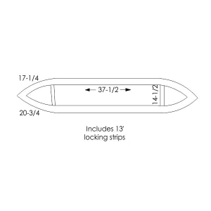 10-145W - 1950-1952 Chrysler DeSoto Dodge Rear Window Seal Gasket Weatherstrip