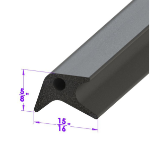 General Use Sponge Rubber Extrusion Seal - 15/16" x 5/8" - Many Applications Including Doors, Trunk, Cowl, Etc.