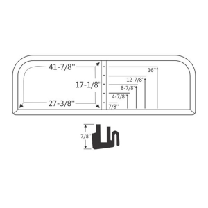10-161W - 1951-52 Chrysler Dodge DeSoto Windshield Seal Gasket