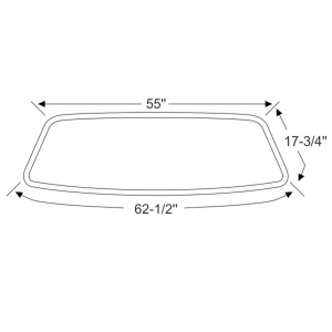 10-110W - 1963 Dodge Plymouth Rear Window Seal Gasket