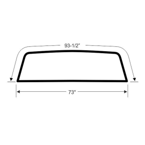 10-128W - 1961-71 Dodge Truck Windshield Seal Gasket Weatherstrip