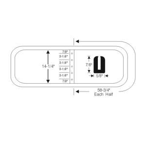 10-129W - 1941-1948 Buick Chevy Oldsmobile Pontiac Windshield Seal Gasket Weatherstrip