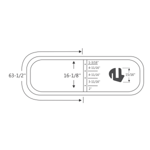 10-139W - 1941-1950 Packard Windshield Seal Gasket Weatherstrip