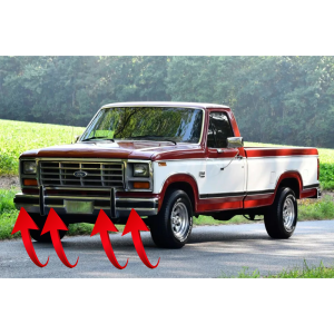 E0TZ-17C829-S - 1980-1986 Ford Truck Front Bumper Pad Kit