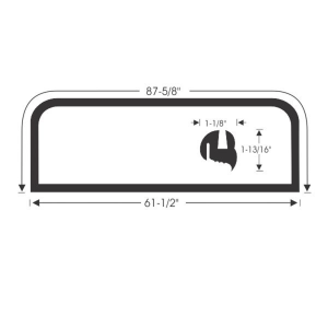 10-200W - 1955 Chevy Rear Window Seal Weatherstrip