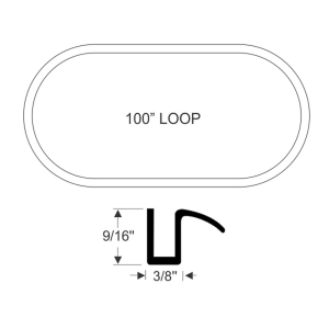 10-201W - 1955-57 Chevy Rear Window Seal Gasket