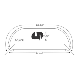 10-203W - 1958 Chevy Pontiac Rear Window Seal Gasket