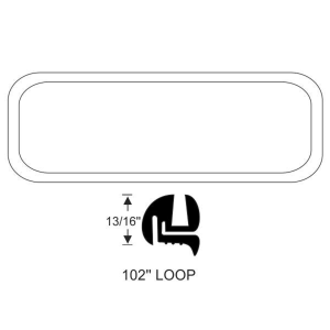 10-206W - 1949-52 Chevy Oldsmobile Pontiac Rear Window Seal Gasket