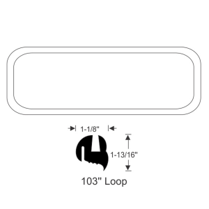 10-207W - 1949-51 Chevy Oldsmobile Rear Window Seal Gasket
