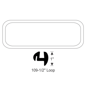 10-209W - 1949-52 Chevy Oldsmobile Rear Window Seal Gasket