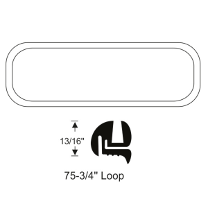 10-210W - 1949-54 Chevy Pontiac Rear Window Seal Gasket