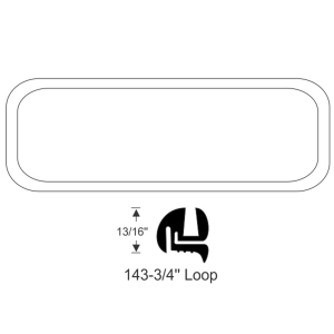 10-212W - 1953-54 Chevy Pontiac Rear Window Seal Gasket Weatherstrip