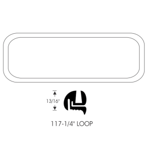 10-214W - 1953 Chevy Rear Window Seal Gasket