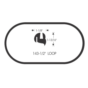 10-215W - 1954 Chevy 210 Rear Window Seal Gasket