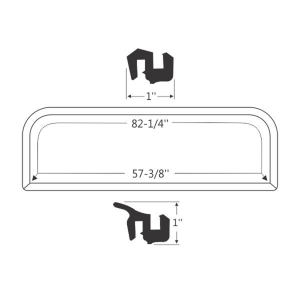 10-243W - 1966-1967 Dodge Plymouth Rear Window Seal Gasket