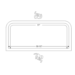 10-307W - 1965 Chevy II Rear Window Seal Gasket
