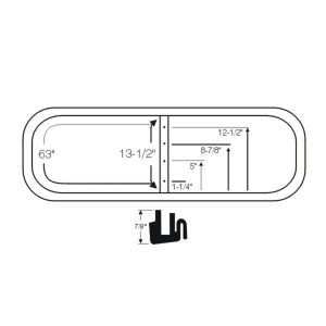 10-308W - 1949-50 Plymouth Windshield Seal