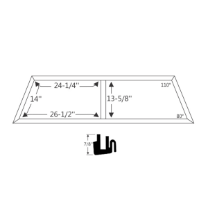 10-309W - 1951-52 Dodge Chrysler Windshield Seal Gasket