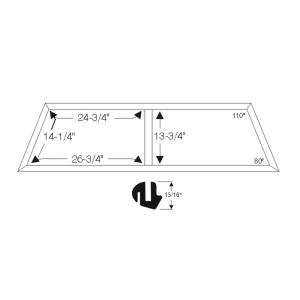 10-312W - 1949-52 Dodge Windshield Seal Gasket