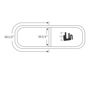 10-315W - 1949-50 Plymouth Windshield Seal Gasket