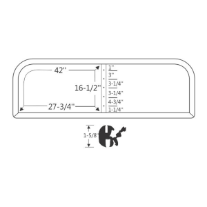 10-316W - 1951-52 Chrysler DeSoto Plymouth Windshield Seal Gasket