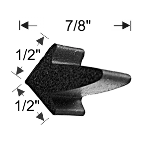 General Use Sponge Rubber Extrusion Seal - 1/2" x 1/2" x 7/8" - FREE SAMPLE