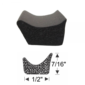 General Use Sponge Rubber Extrusion Seal - 7/16" x 1/2" - FREE SAMPLE
