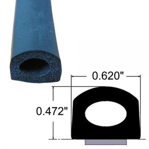 D-Bulb Seal - Peel N Stick - 0.472" Tall 0.620" Wide - FREE SAMPLE