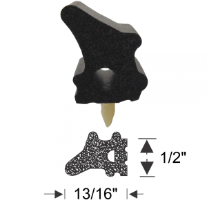 General Use Sponge Rubber Extrusion Seal - 13/16" x 1/2" - FREE SAMPLE