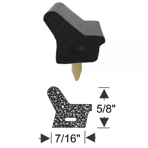 General Use Sponge Rubber Extrusion Seal - 5/8" x 7/16" - FREE SAMPLE
