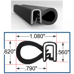 Side Bulb Seal - 0.620" Bulb - FREE SAMPLE