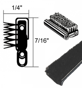 Beltline Weatherstrip - Also Called Window Sweeps, Felts or Fuzzies - Pair of 4' Strips - Inner or Outer - 7/16" Tall 1/4" Wide - FREE SAMPLE