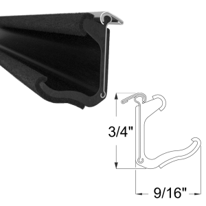 Beltline Weatherstrip - Also Called Window Sweeps, Felts or Fuzzies - Pair of 4' Strips - 3/4" Tall 9/16" Wide - With Stainless Lip - FREE SAMPLE