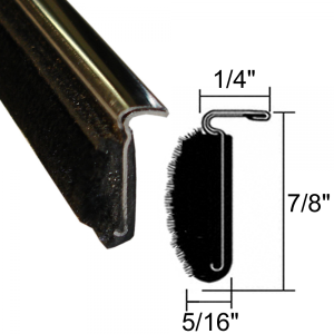 Beltline Weatherstrip - Also Called Window Sweeps, Felts or Fuzzies - Pair of 4' Strips - Inner - 7/8" Tall - FREE SAMPLE