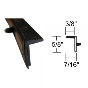 Beltline Weatherstrip - Also Called Window Sweeps, Felts or Fuzzies - Pair of 38" Strips - Outer - 5/8" Tall - FREE SAMPLE